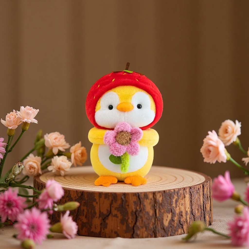plush toy, flower penguin, cute and soft children 's gift plush Specification image