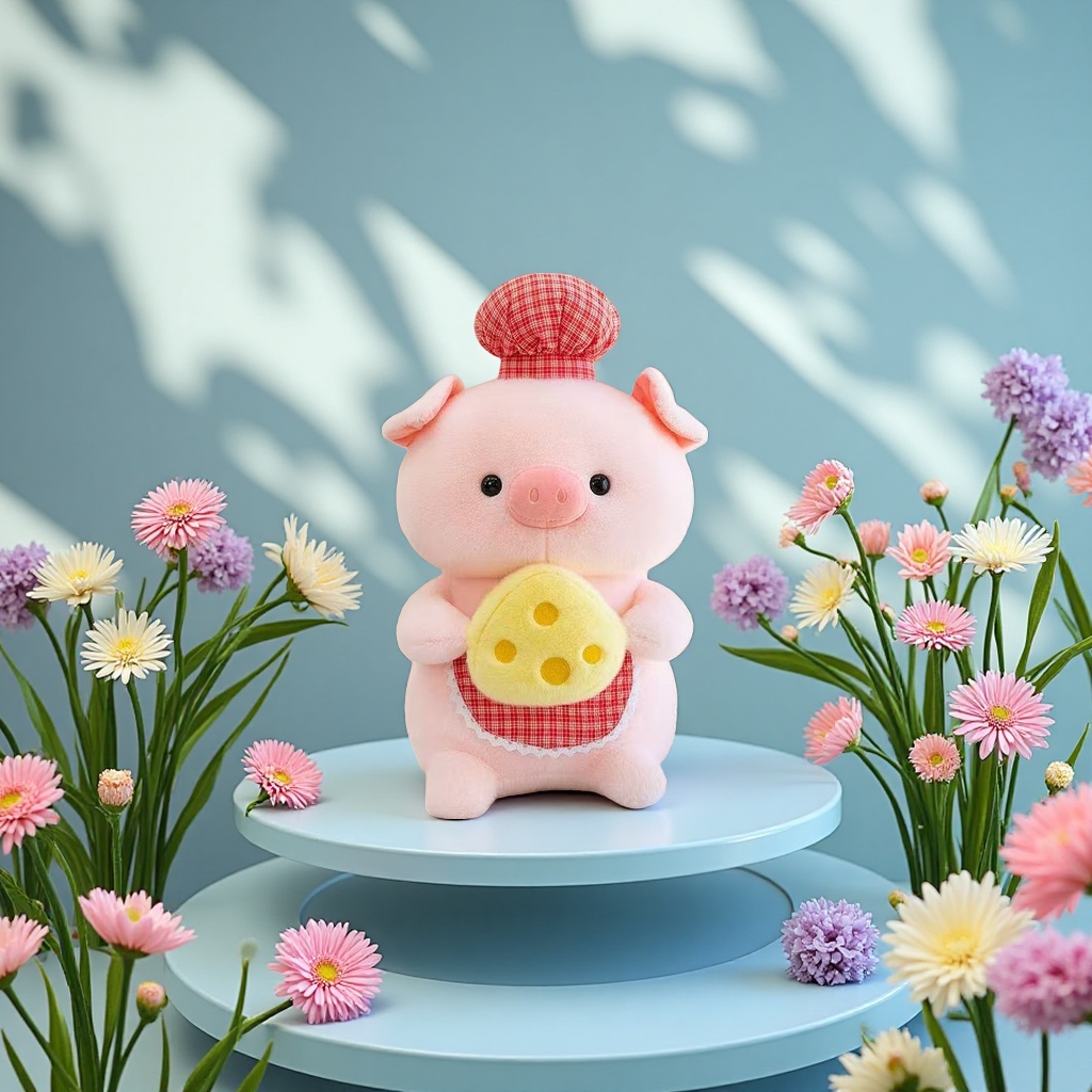 Chef pig plush toy, cute and soft pillow toy, children's gift, 15cm details Picture
