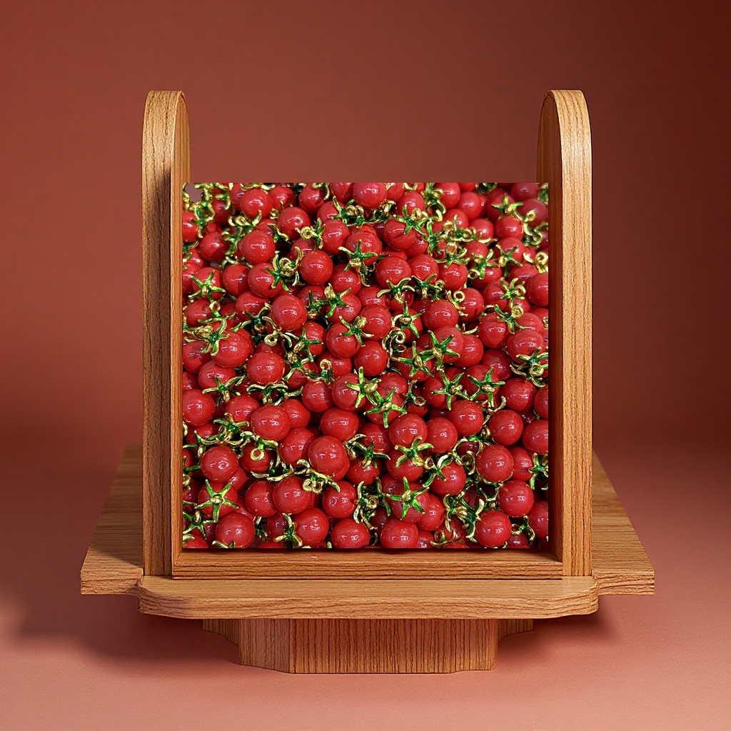diy Fruit-themed alloy jewelry and oil-dripping tomato jewelry accessories Application Scenario
