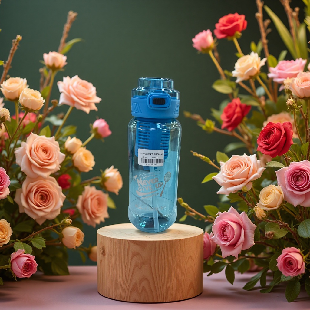 1000ml portable leak-proof large-capacity sports straw cup Specification image