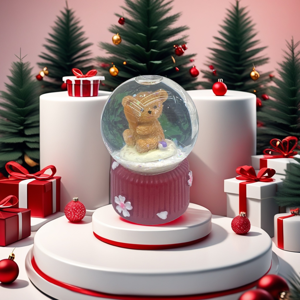Bola de cristal de resina merchandising creativo decoraciones para el hogar decoración de escritorio hermoso y práctico regalo bola de cristal de oso Application Scenario