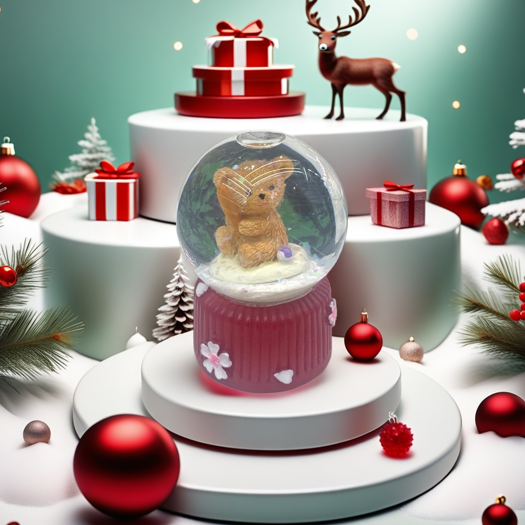 Bola de cristal de resina merchandising creativo decoraciones para el hogar decoración de escritorio hermoso y práctico regalo bola de cristal de oso Specification image