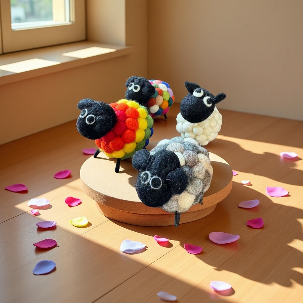 Sean's Little Sheep Nepalese wool felt pendant, cute bag pendant, keychain, doll gift finished product Application Scenario