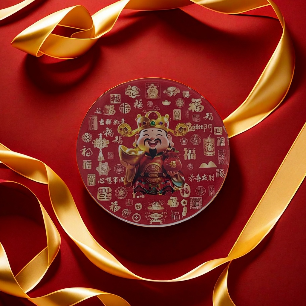亚克力创意冰箱贴简约时尚办公家居装饰贴新年冰箱贴财神