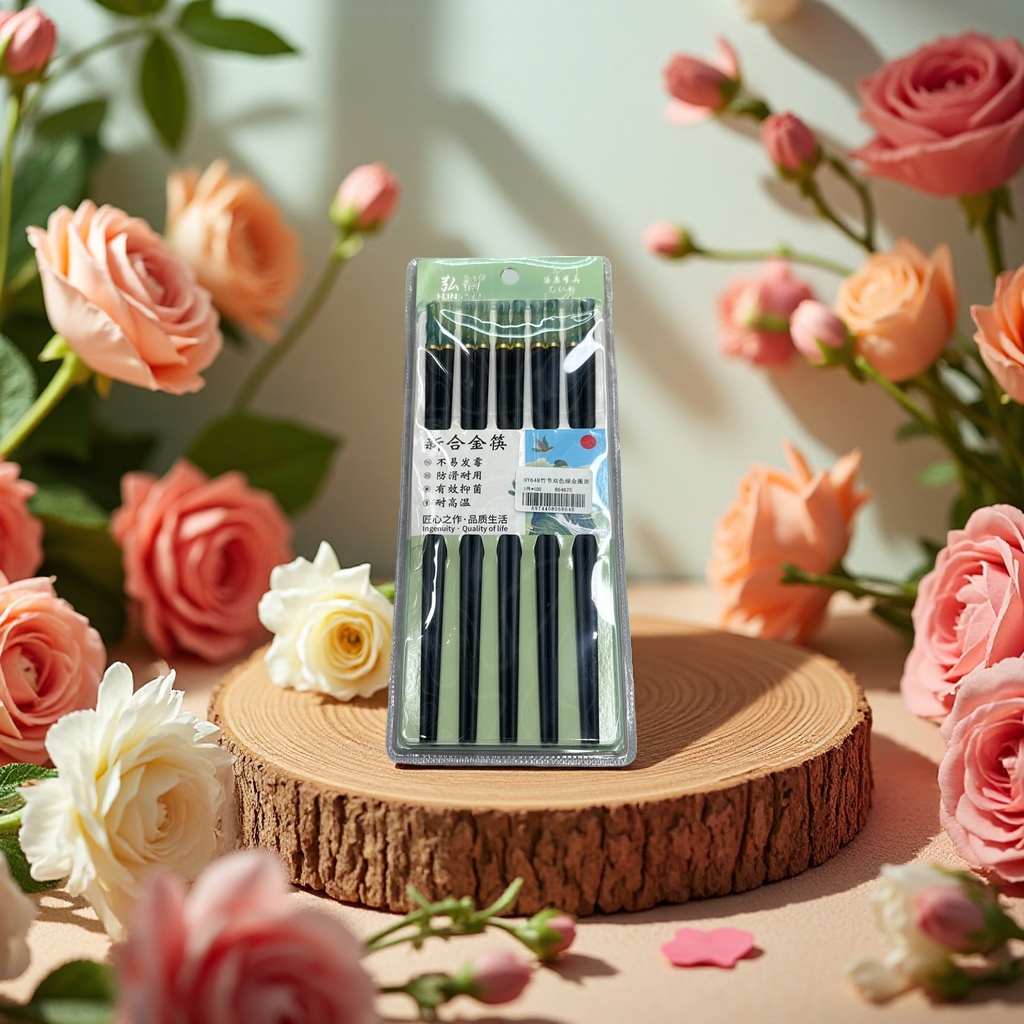 Premium bamboo antibacterial and mold-proof household chopsticks set Application Scenario