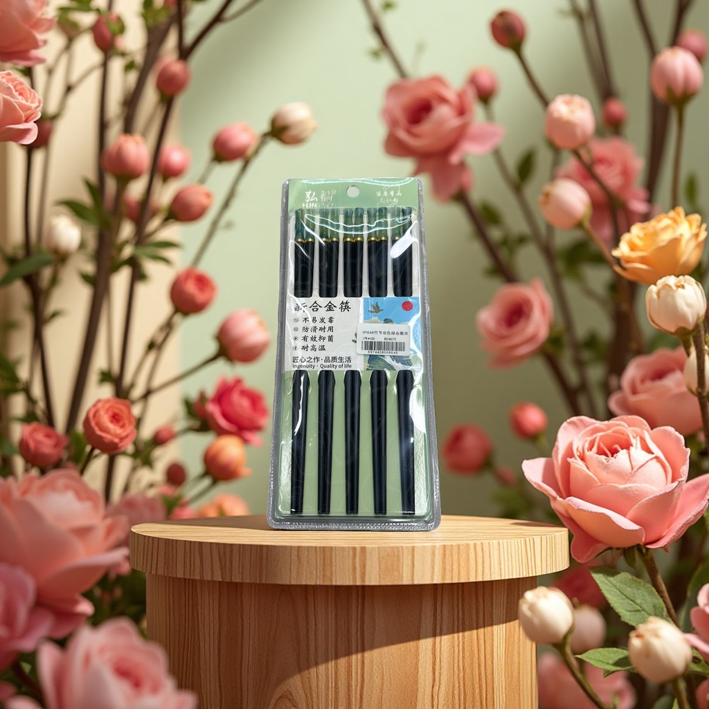 Premium bamboo antibacterial and mold-proof household chopsticks set details Picture