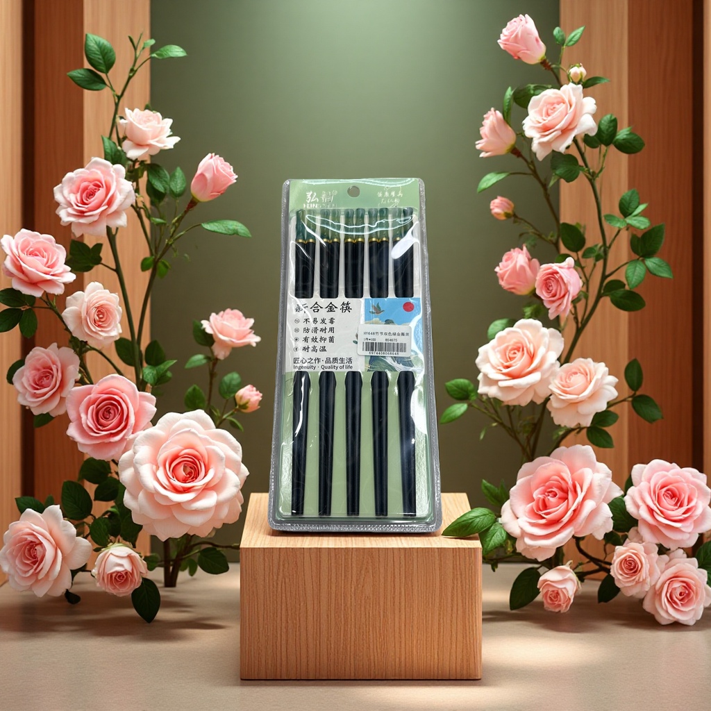Premium bamboo antibacterial and mold-proof household chopsticks set