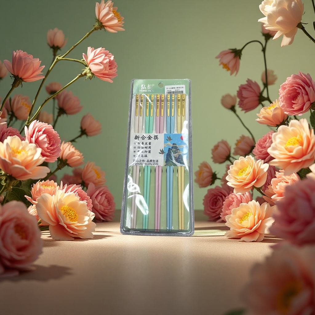 Premium bamboo chopsticks, antibacterial and anti-slip, household solid wood thickened and durable Application Scenario