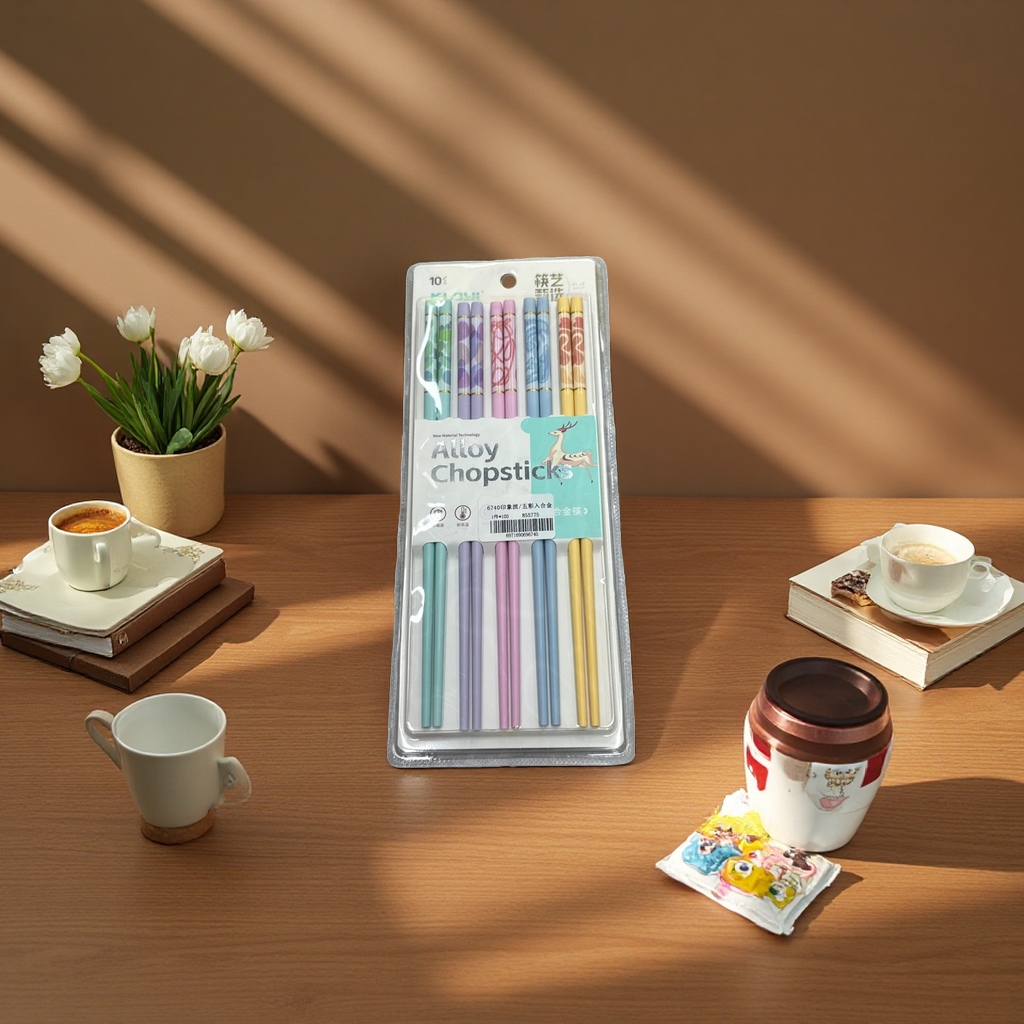 Palillos boutique de bambú palillos antibacterianos y antimoho para el hogar madera sólida ambiental y saludable Specification image