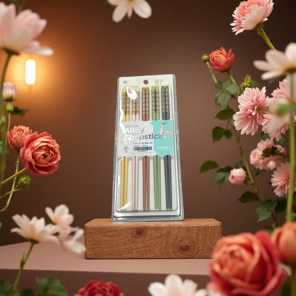 A complete set of high-quality bamboo chopsticks with antibacterial and anti-mold properties for household use Application Scenario