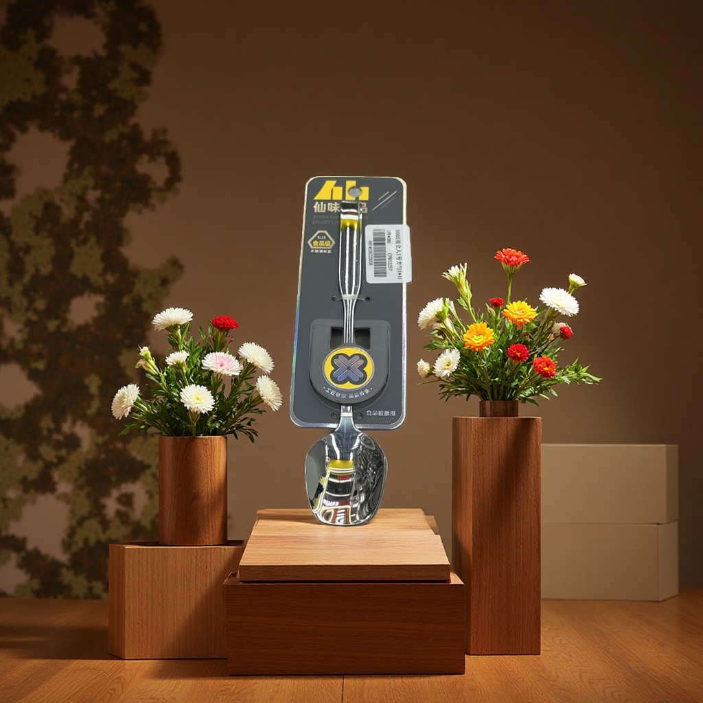 The silicone soft head of the small spoon children's complementary food spoon is designed to prevent scalding Specification image