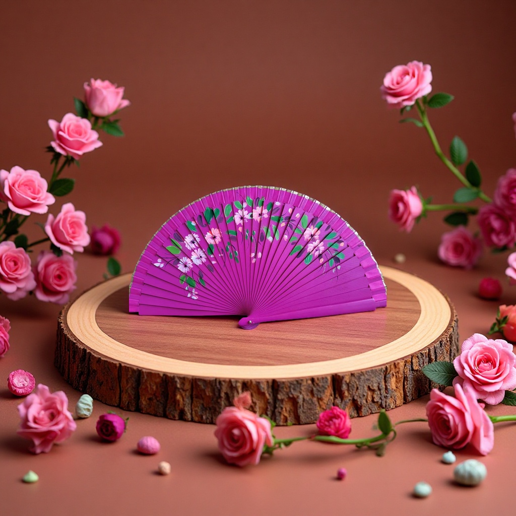 便携折叠竹制扇子 夏日清凉驱蚊办公家用风扇