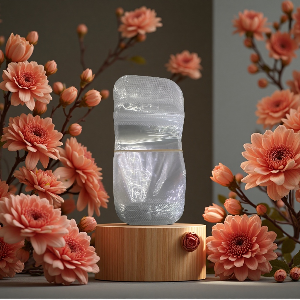 A 100-piece transparent plastic self-sealing round-corner food-grade reusable preservation bag details Picture