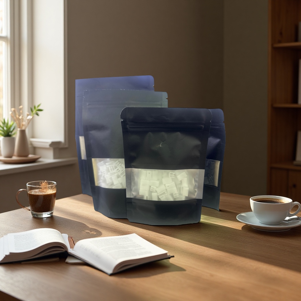 Kraft paper self-sealing bags, large-capacity zipper bags, reusable and environmentally friendly packaging bags