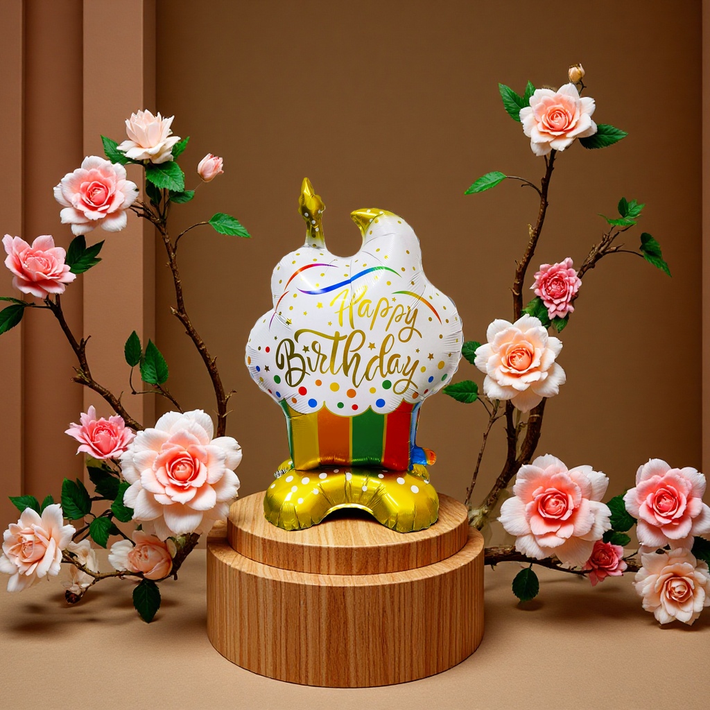 Birthday celebration standing aluminum film balloon three-dimensional decoration party supplies Item Picture