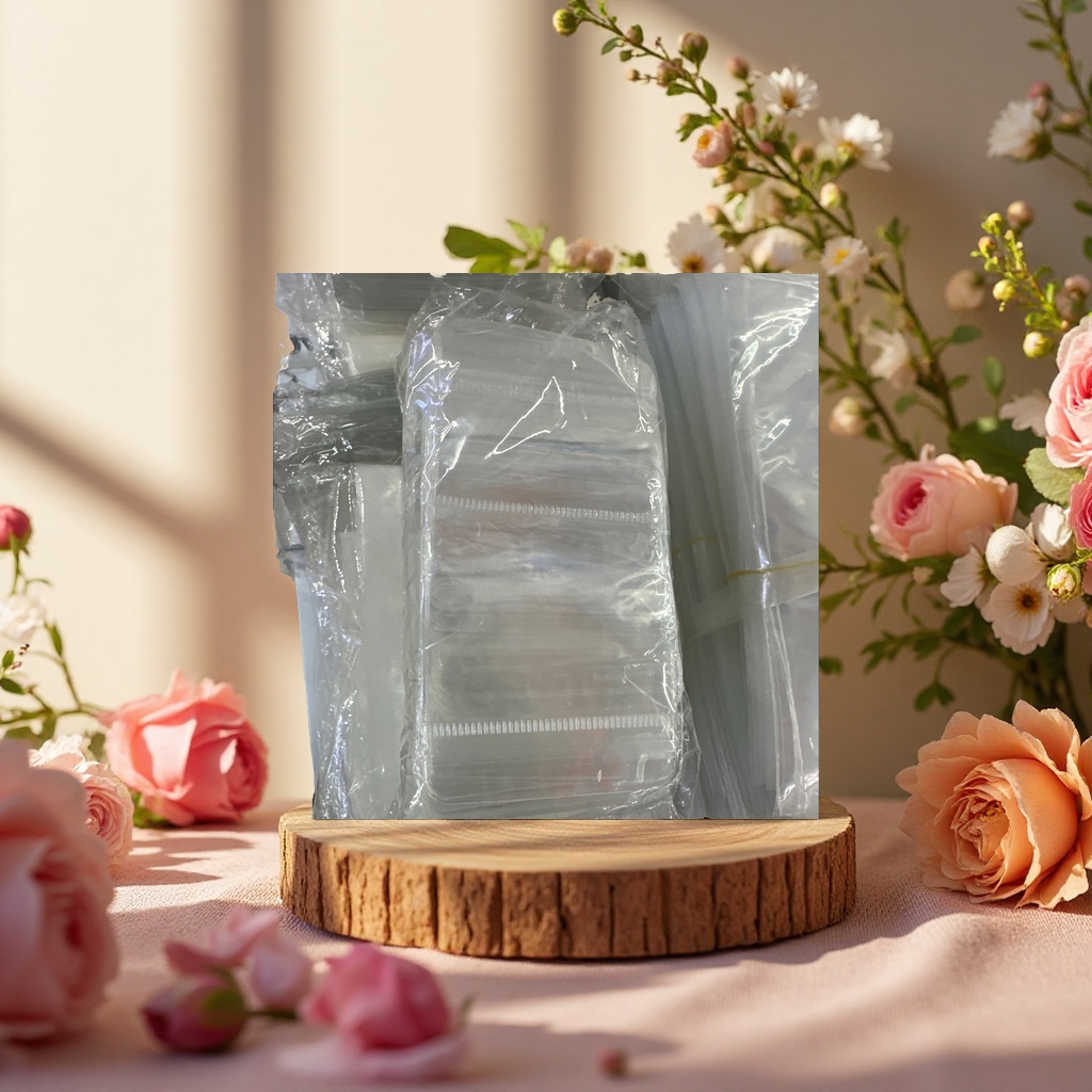 100-piece transparent PVC zipper bag, food-grade reusable sealed moisture-proof storage bag Application Scenario