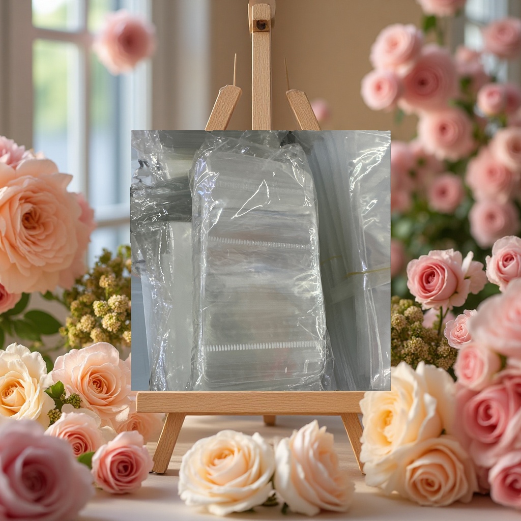 100-piece transparent PVC zipper bag, food-grade reusable sealed moisture-proof storage bag details Picture