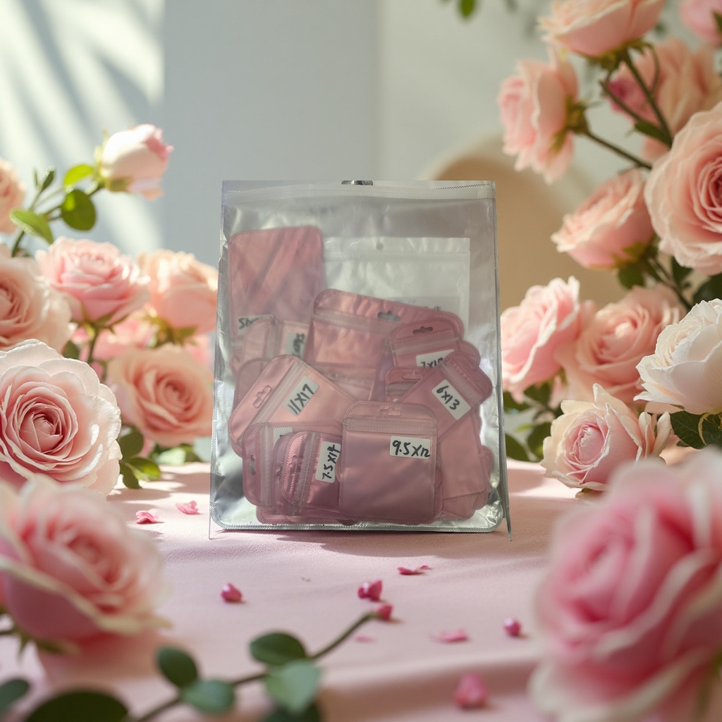 Rose powder bag, self-sealing bag, rounded corner bag, fresh-keeping sealed moisture-proof portable storage bag Application Scenario