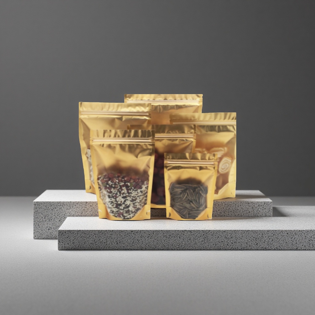 Stand-up bag food packaging bags, large-capacity reusable sealed bags, fresh-keeping bags