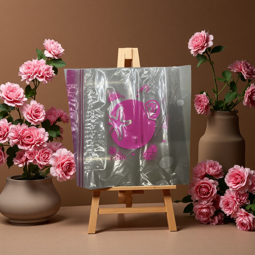 200 transparent plastic bags, double-bone bags, transparent sealed bags, fresh-keeping bags, household storage bags