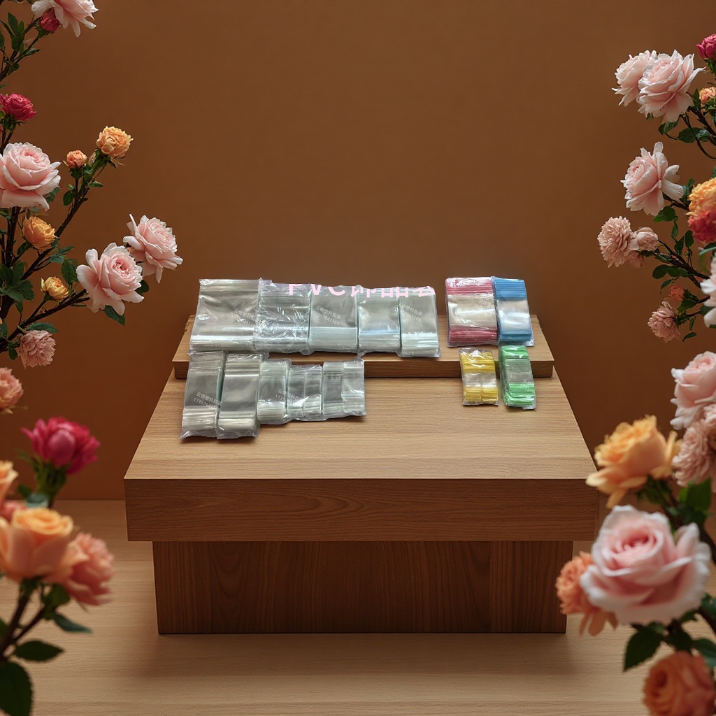 pvc jewelry bag storage dust-proof transparent small bag beauty accessory packaging bag Specification image