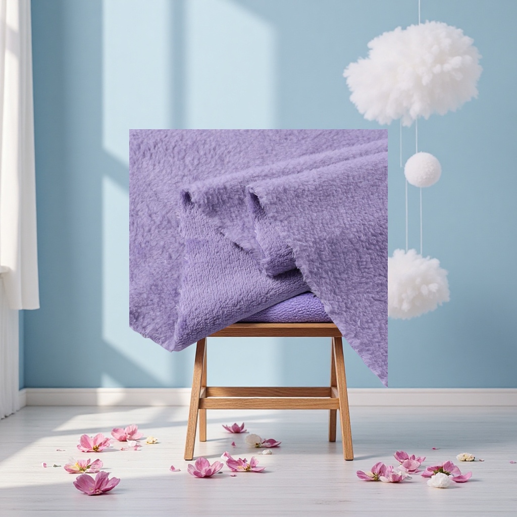 All-polyester single-sided coral fleece 250g, double-sided coral fleece fabric, fabric, fabric bathrobes, dry hair caps Application Scenario
