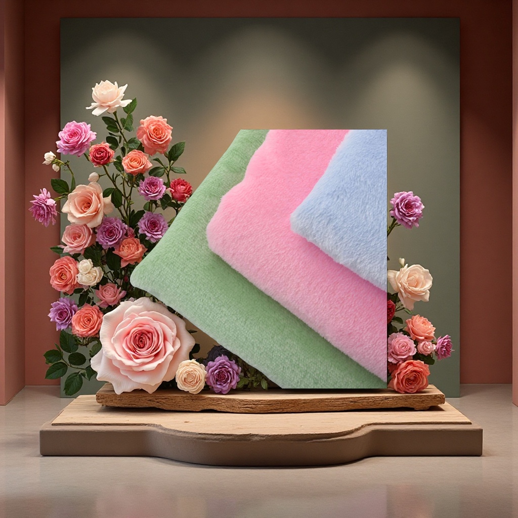 Double-sided flannel thickened coral fleece milk fleece fabric for home wear and pajamas, knitted composite blanket fabric