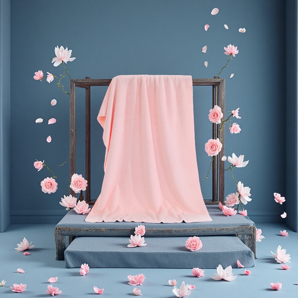 Polyester and nylon single and double-sided thickened coral fleece fabric, absorbent towels, bath towels, pajamas, home wear, all polyester flannel fabric