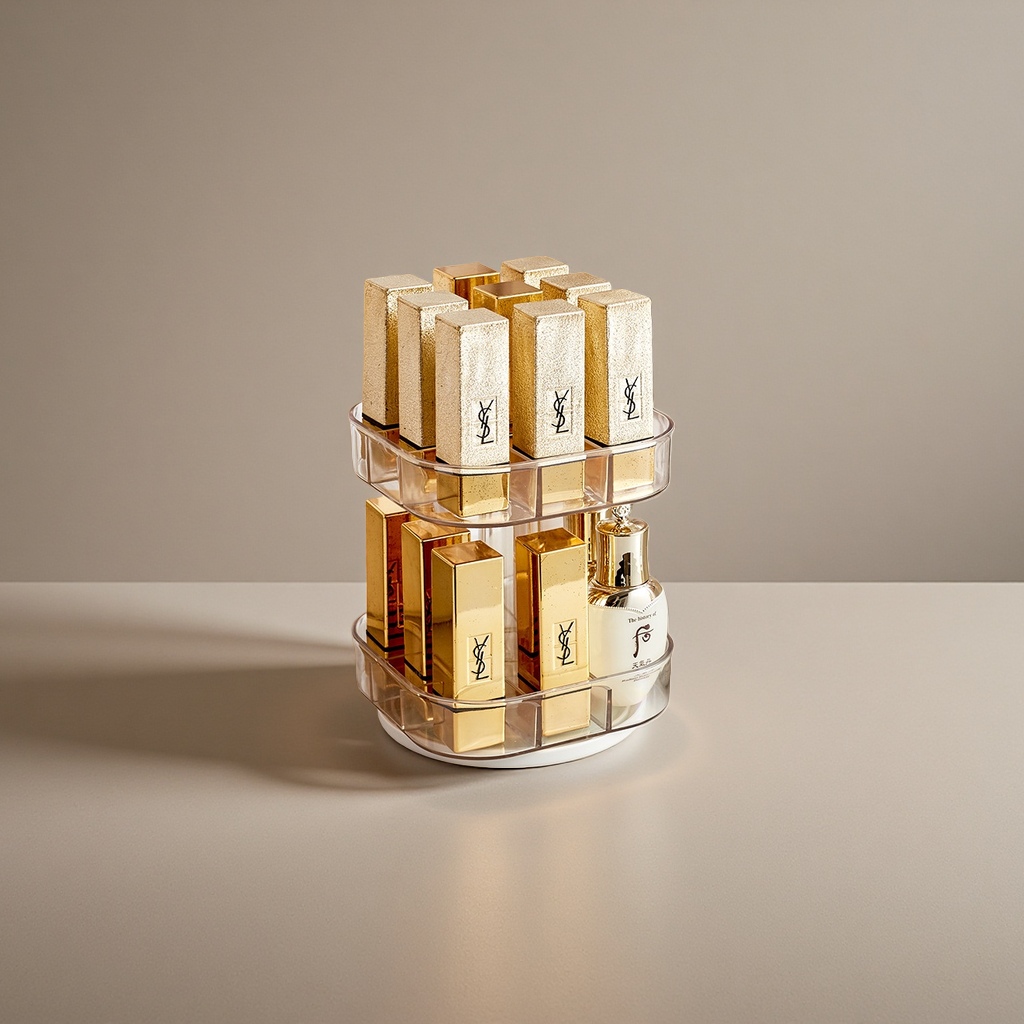 Lipstick storage box, multi-layer separated portable organization box, beauty storage box Specification image