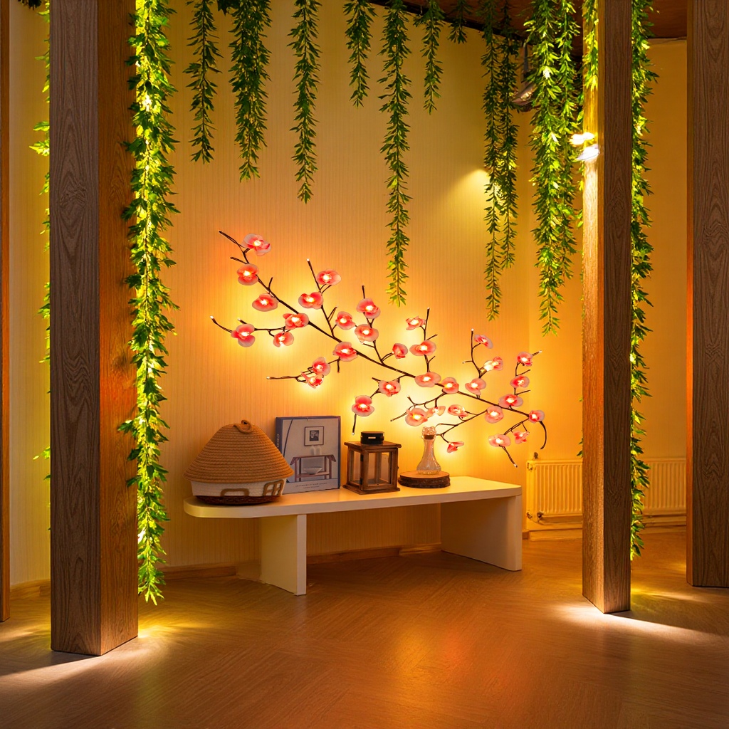 TT-4 Phalaenopsis vine 72LED lamp, USB remote control with eight functions. Bokai Handicrafts Co., LTD., factory direct sales Application Scenario
