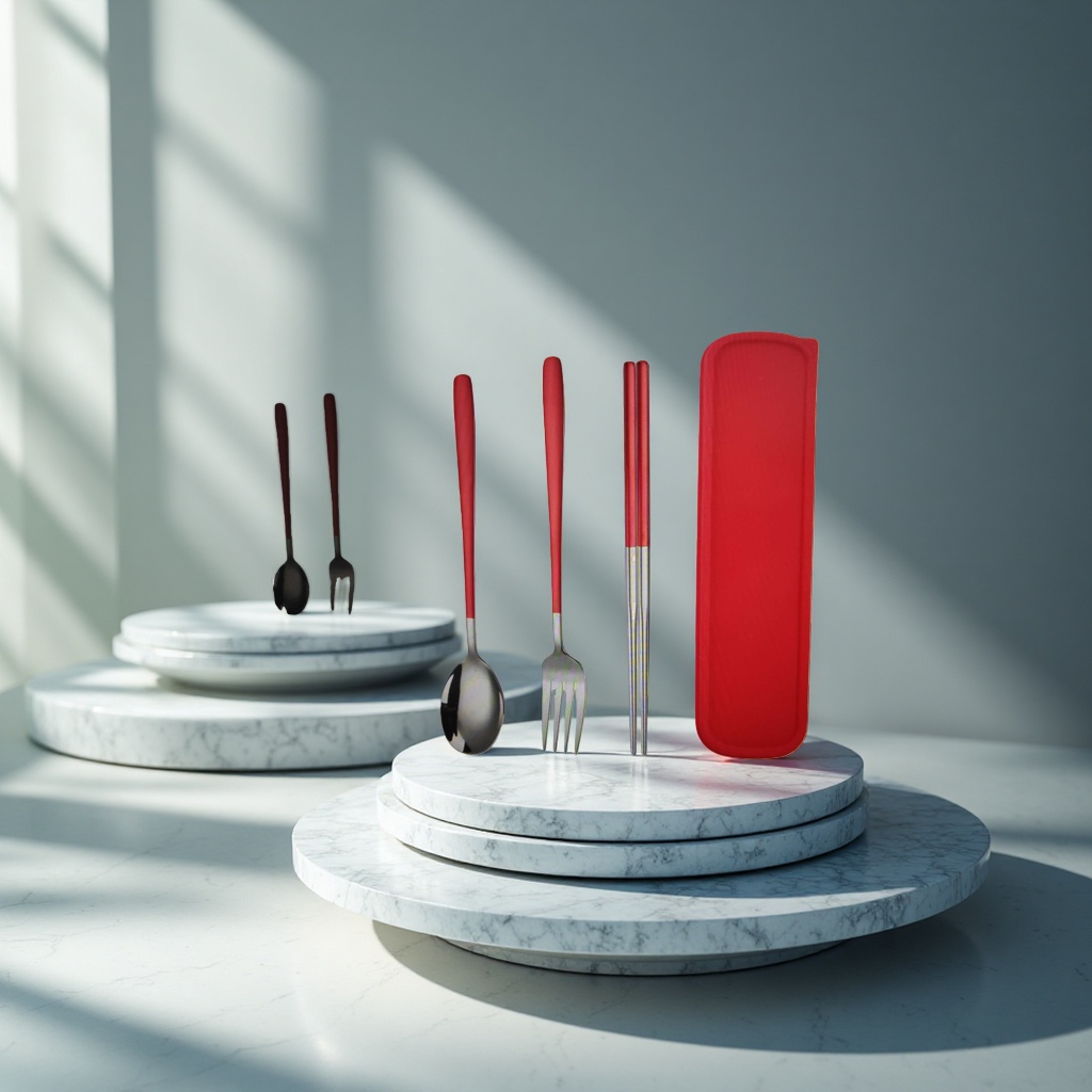 Portable tableware box, cake knife and fork set, cookware combination set Application Scenario