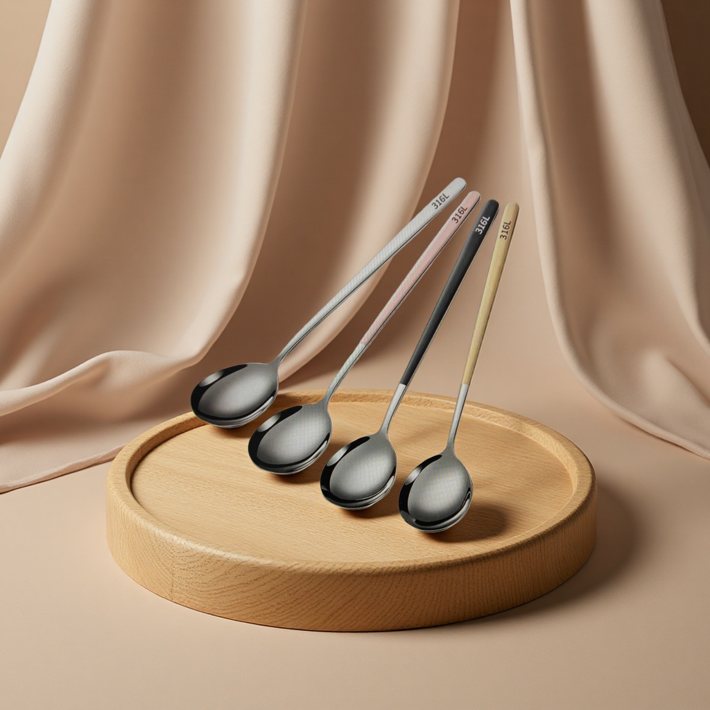 Metal medicine spoon, coffee bean measuring spoon, metal small spoon, household coffee measuring spoon, precise measuring tool details Picture