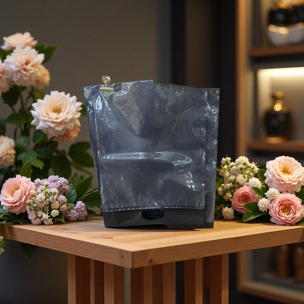 Hand-held zipper bag clothing packaging bag, large capacity, reusable details Picture