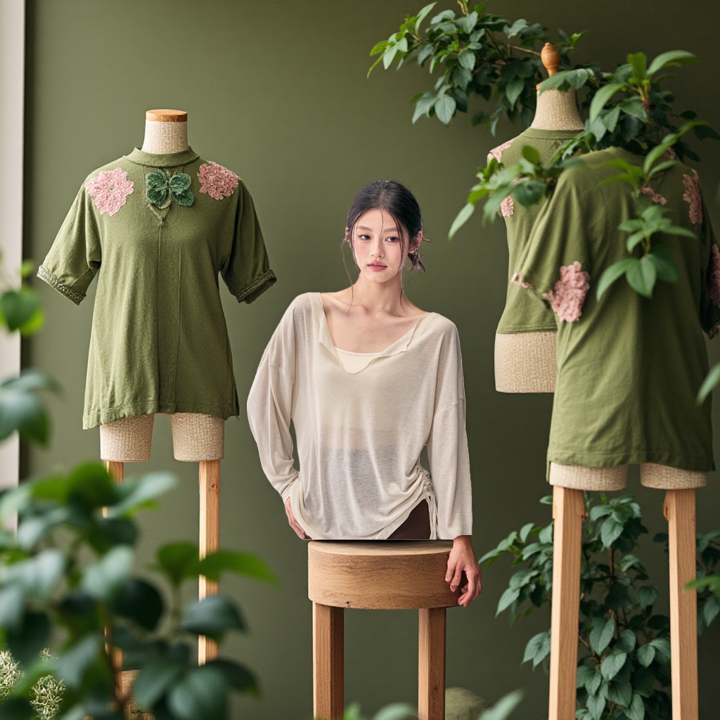 Loose yoga wear for fitness girls, casual and slimming solid-color smock, V-neck breathable long-sleeved Pilates training wear