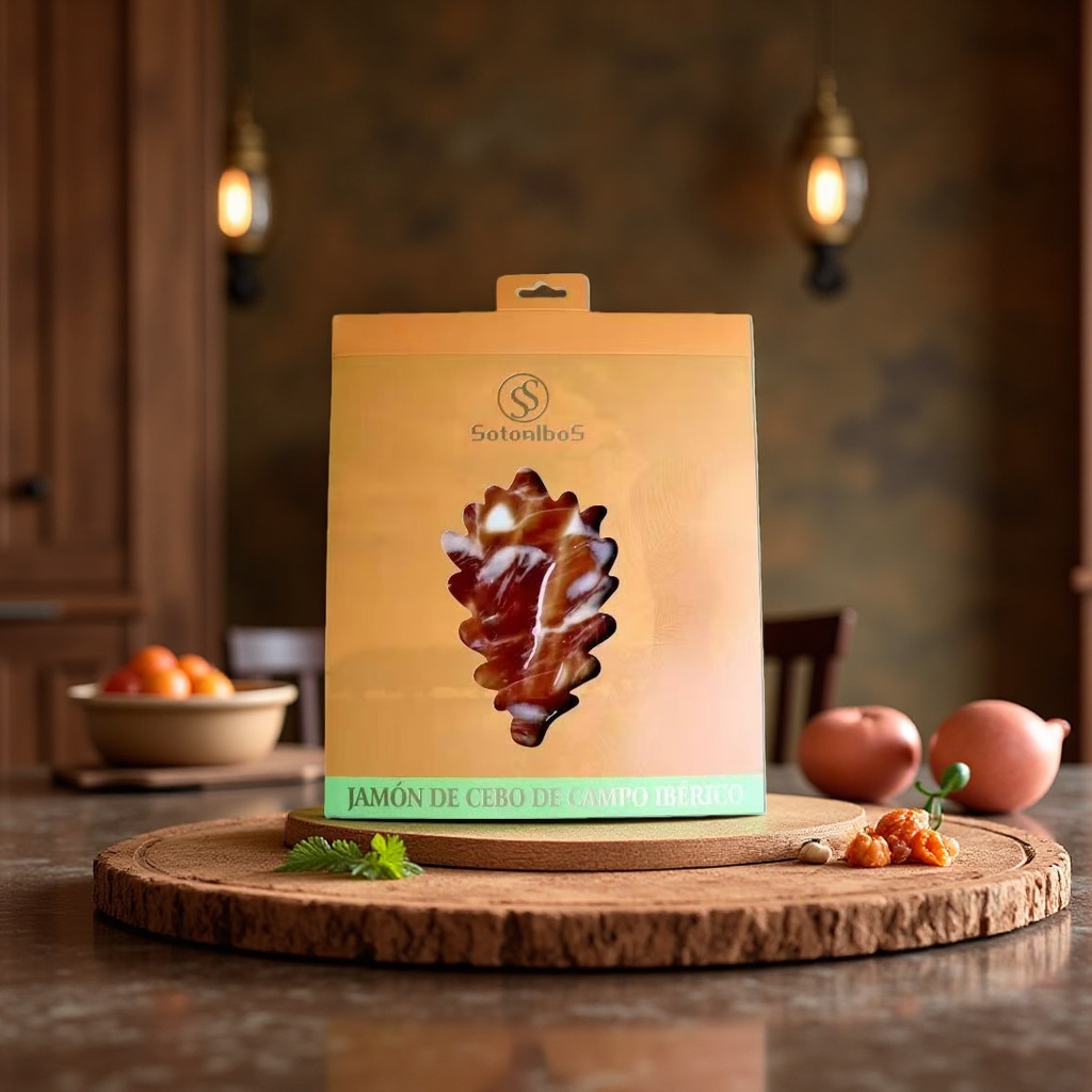 50g net Iberian black pig and black label ham slices from Spain Specification image