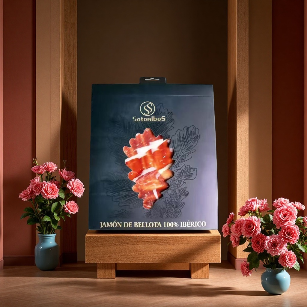 Iberian black pig white label ham slices from Spain Application Scenario