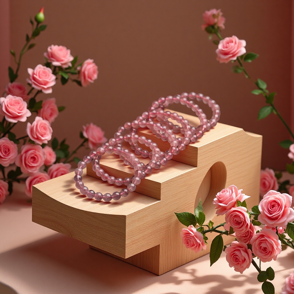 The strawberry crystal bracelet is a fresh, sweet and girlish design accessory. It's a gift for girls, a bracelet or a string details Picture