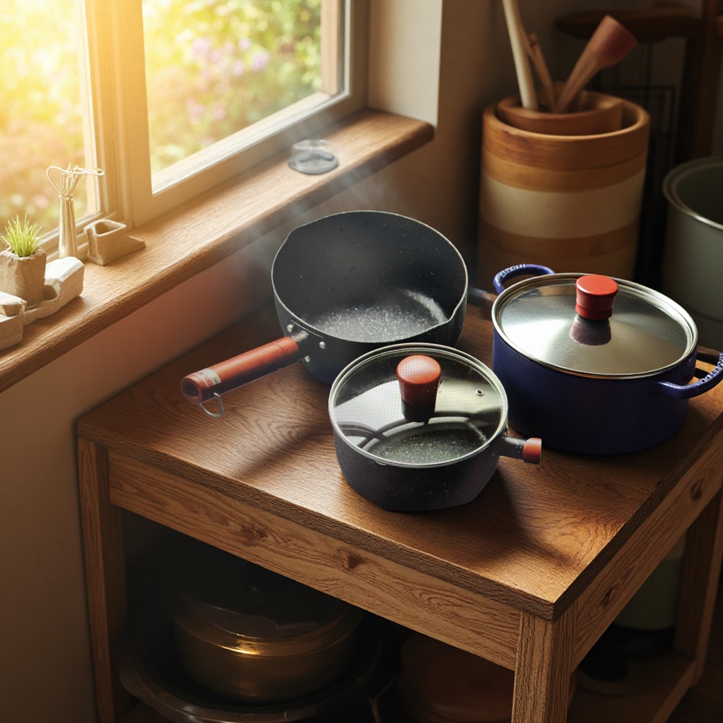 Stainless steel pot for outdoor tea boiling, enamel pot multi-piece set, 18-piece cooking set 084907407 Application Scenario