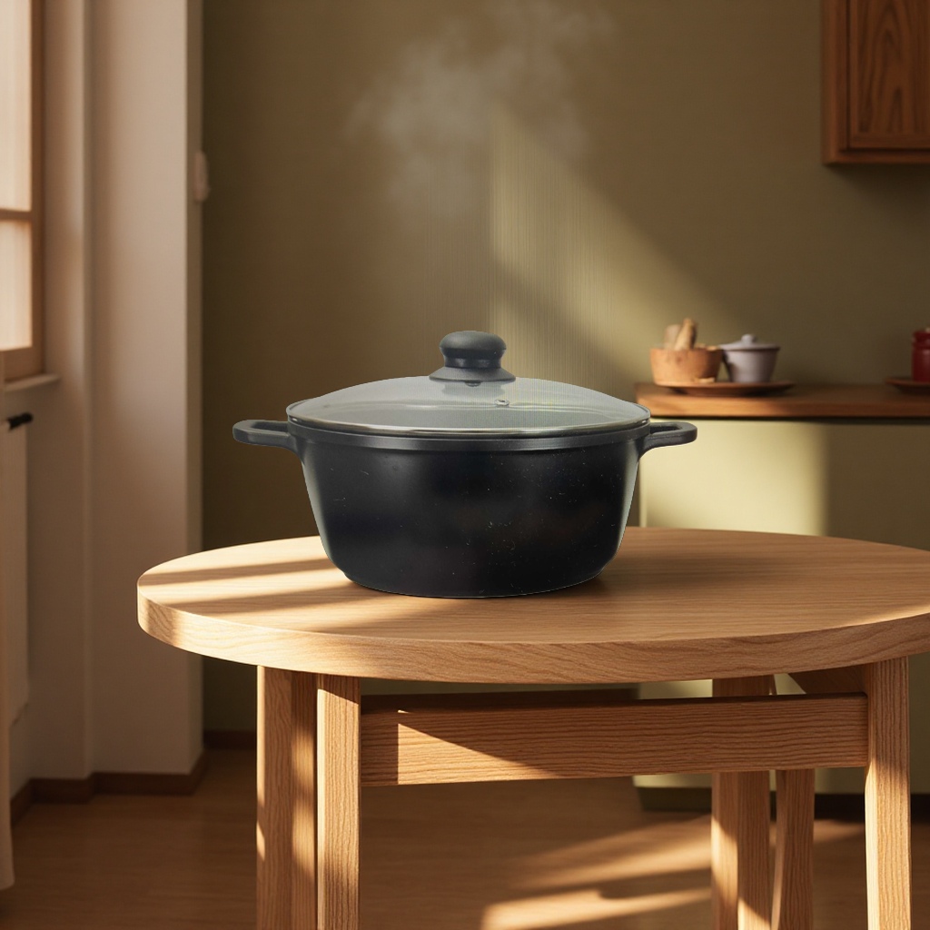 Enamel pot, stainless steel soup pot, double-flavored pot, steamer and pot set 1.5L