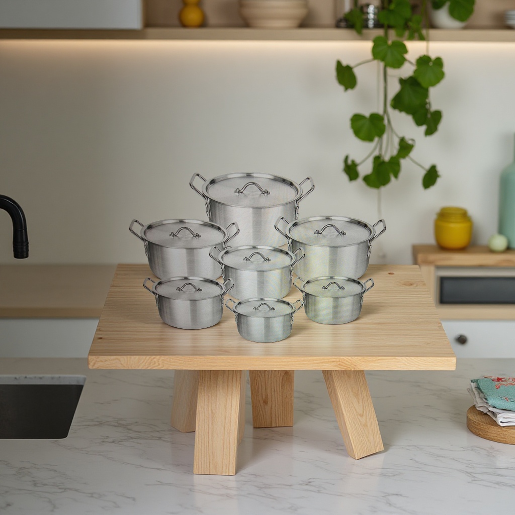 Enamel pot, stainless steel soup pot, double-flavored pot, steamer pot and set pot three-piece set Specification image