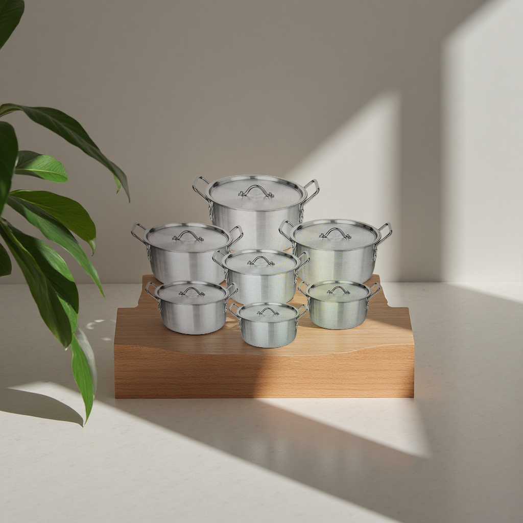 Enamel pot, stainless steel soup pot, double-flavored pot, steamer pot and set pot three-piece set Application Scenario