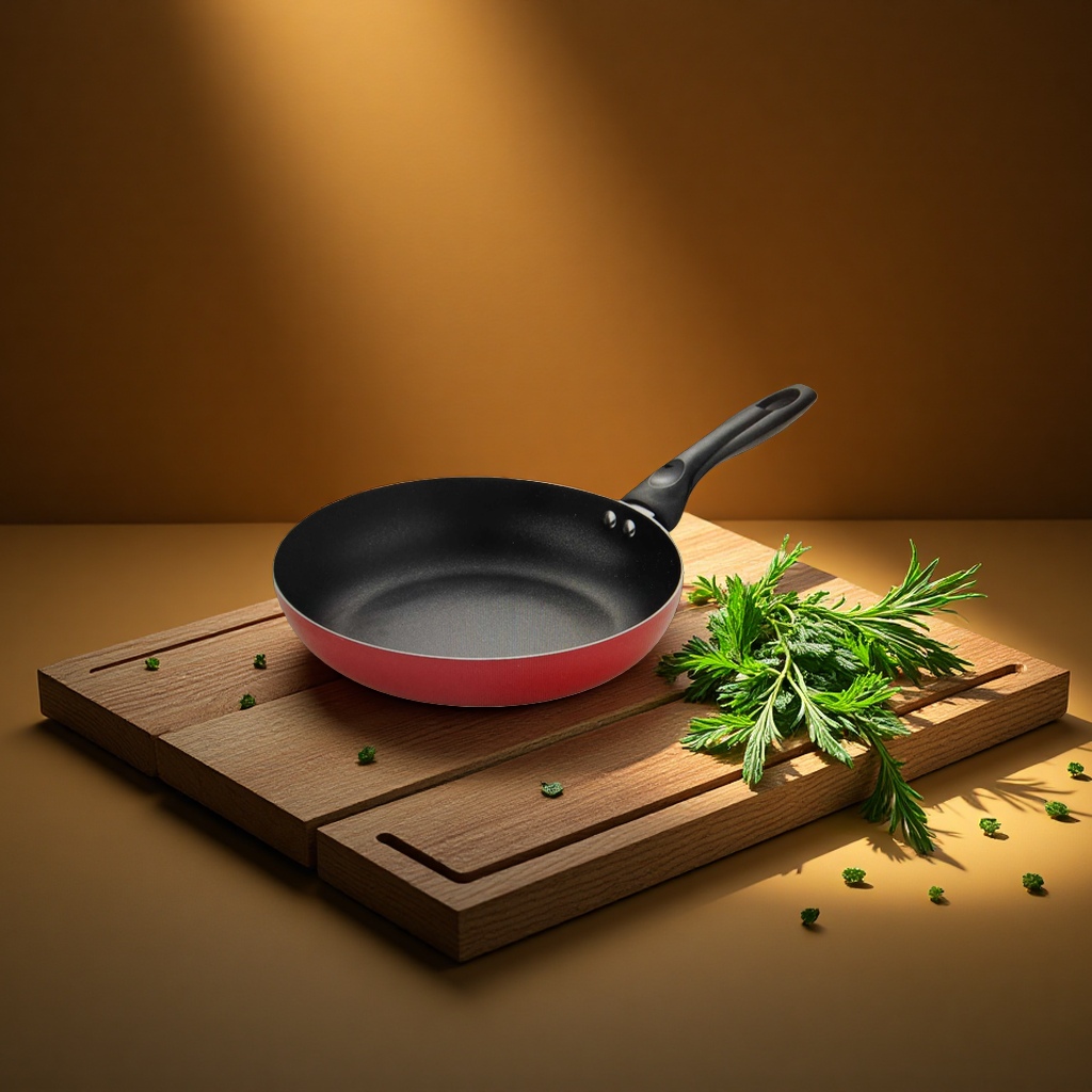 Cast iron non-stick frying pan, 26cm flat frying pan, household wok, durable details Picture