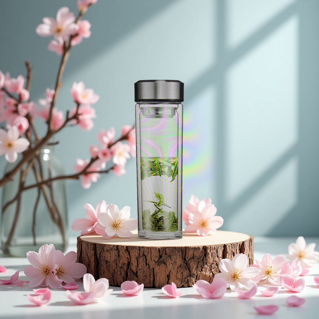 Green apple glass cup thermos, 180ml glass cup, portable and durable Application Scenario
