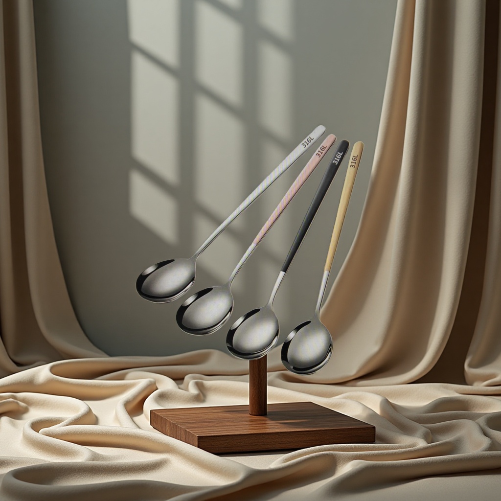 Metal coffee bean measuring spoon, stainless steel small spoon tableware, genuine household products Application Scenario