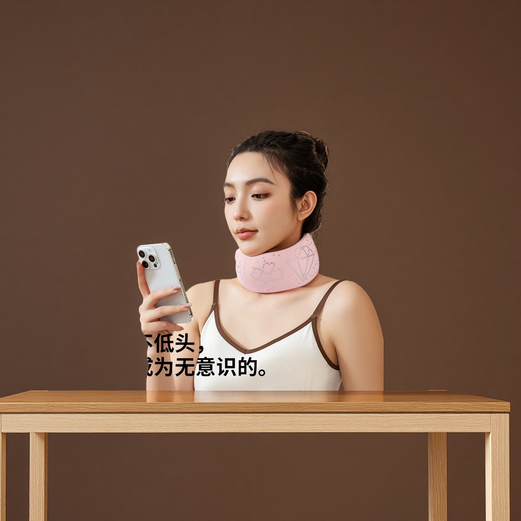 Neck support, neck brace, anti-lowering head corrector, traction, fixation, support, cervical curvature stretching, office beauty care, skin care, body care, neck care details Picture