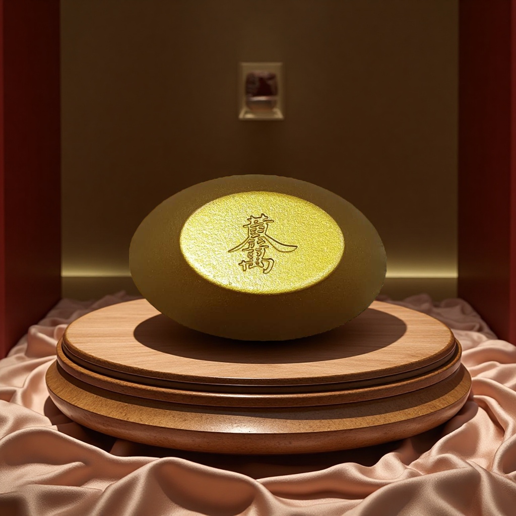 Zhonggong Craft sand-gold rotating handle piece with red oil ingot rotating Specification image