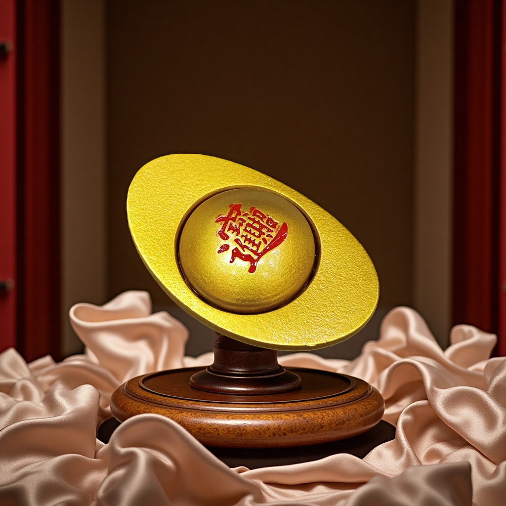 Zhonggong Craft sand-gold rotating handle piece with red oil ingot rotating Application Scenario