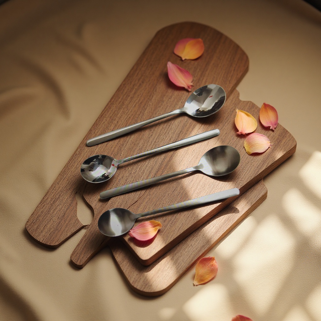 Metal coffee bean measuring spoon, stainless steel small spoon tableware, household genuine product 134118136 details Picture