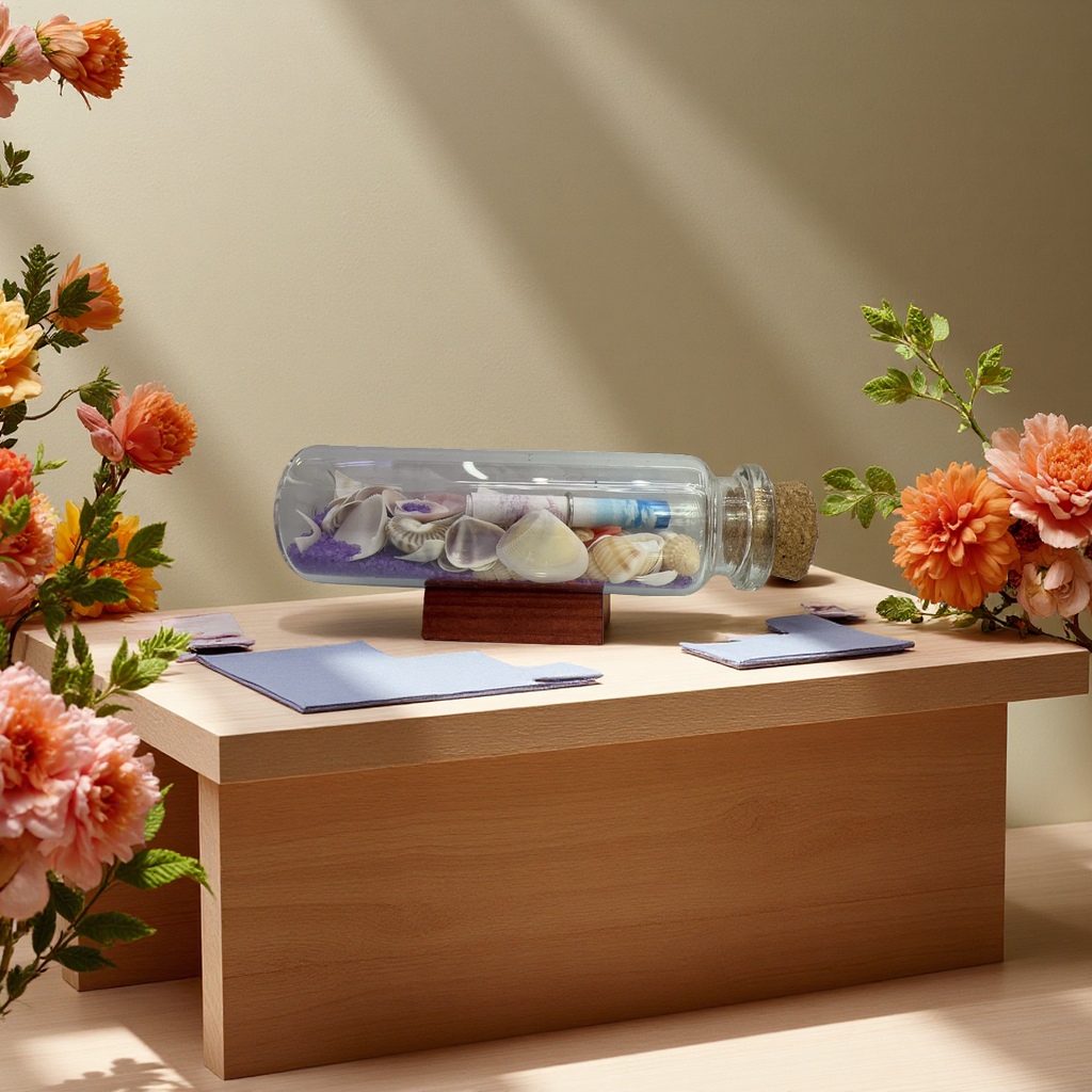 Letter paper message bottle decoration Specification image