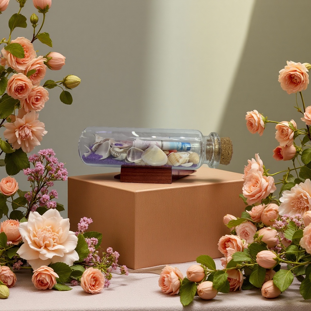 Letter paper message bottle decoration details Picture